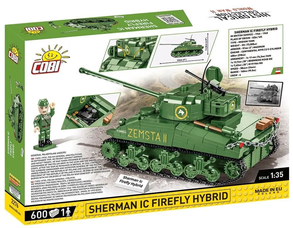 Sherman IC Firefly hübriidpadjad hind ja info | Klotsid ja konstruktorid | kaup24.ee