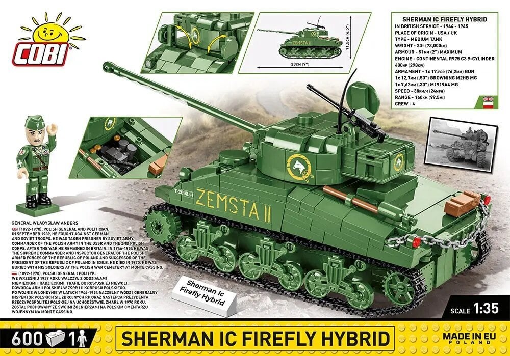 Sherman IC Firefly hübriidpadjad hind ja info | Klotsid ja konstruktorid | kaup24.ee