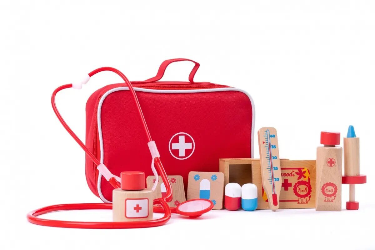 Arsti komplekt kohvris Puidust hind ja info | Tüdrukute mänguasjad | kaup24.ee