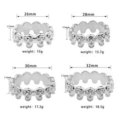 Кольцо для пениса Skull Silver Ring 30 mm цена и информация | БДСМ и фетиш | kaup24.ee