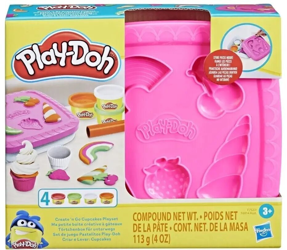 Loominguline komplekt Play-Doh Cupcakes Playset F7527 hind ja info | Arendavad mänguasjad | kaup24.ee