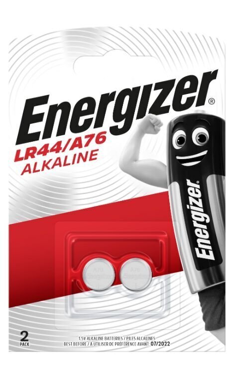 Patarei ENERGIZER LR44/A76 B2 1.5V Alkaline 2tk hind ja info | Patareid | kaup24.ee