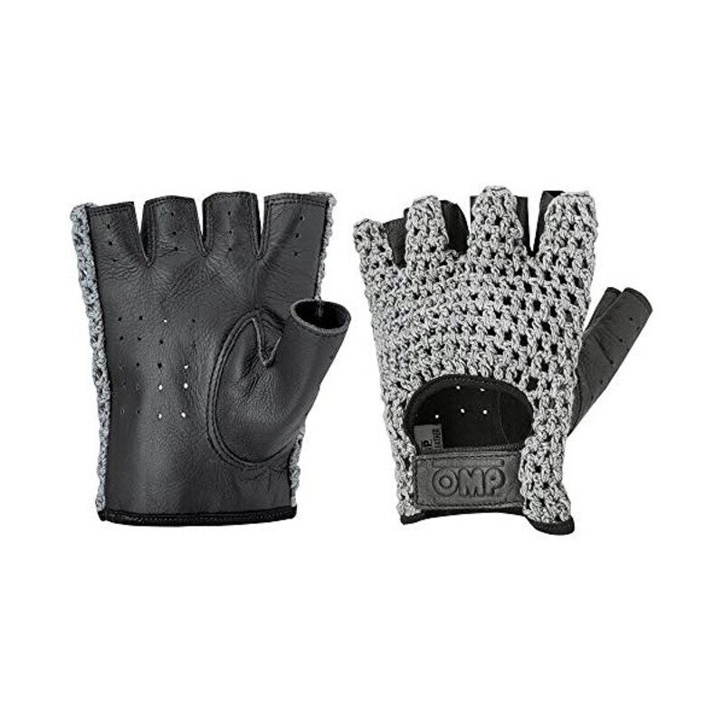 Men's Driving Gloves OMP (Suurus L/XL) Must hind ja info | Mootorratta kindad, kaitsmed | kaup24.ee