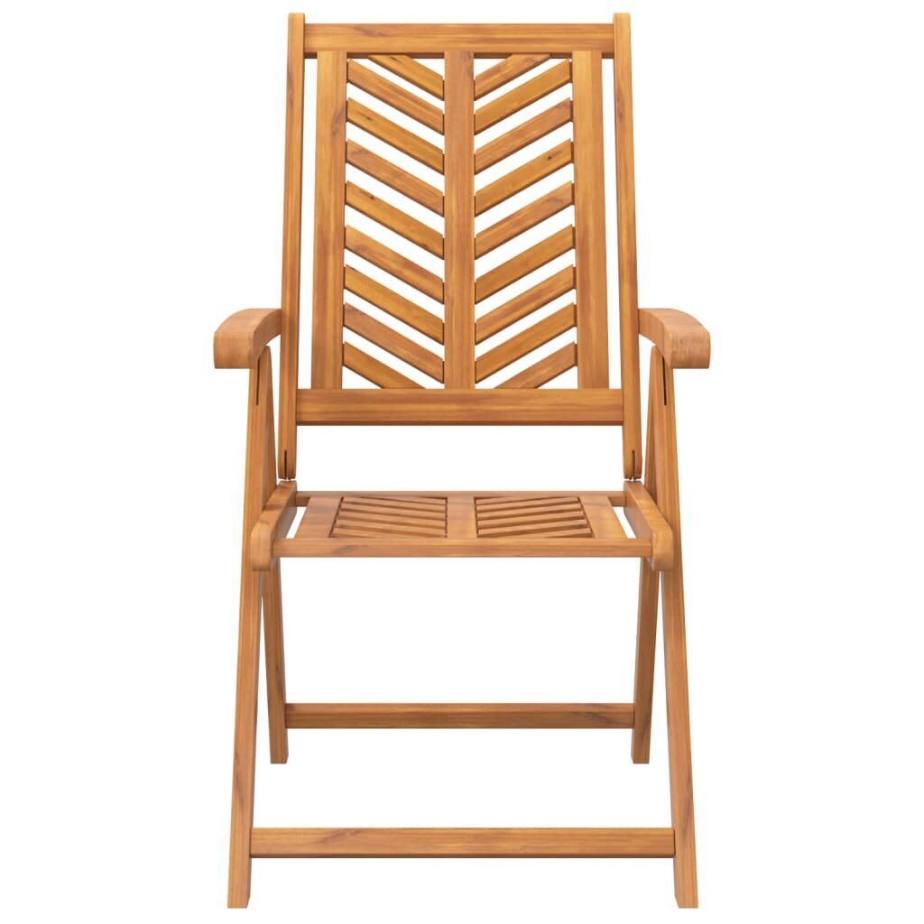 vidaXL allalastava seljatoega toolid 2 tk, akaatsiapuit цена и информация | Aiatoolid | kaup24.ee