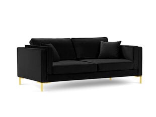 Трехместный диван Luis 3, черный/золотой цвет цена и информация | Диваны | kaup24.ee
