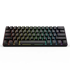 Klaviatuur Royal Kludge RK61 TKL, 60%, Hot-swap, Brown Switches, US, Must цена и информация | Клавиатура с игровой мышью 3GO COMBODRILEW2 USB ES | kaup24.ee