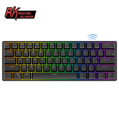 Klaviatuur Royal Kludge RK61 TKL, 60%, Hot-swap, Brown Switches, US, Must цена и информация | Клавиатуры | kaup24.ee