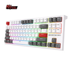 Klaviatuur Royale Kludge RK R87, Red Switches, Valge цена и информация | Клавиатуры | kaup24.ee