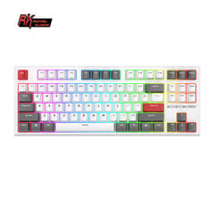 Klaviatuur Royale Kludge RK R87, Red Switches, Valge hind ja info | Klaviatuurid | kaup24.ee