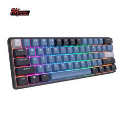 Klaviatuur Royal Kludge RK61 Plus TKL, 60%, Hot-swap, Blue Switches, US, Must/Sinine цена и информация | Клавиатура с игровой мышью 3GO COMBODRILEW2 USB ES | kaup24.ee