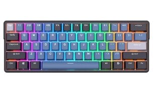 Klaviatuur Royal Kludge RK61 Plus TKL, 60%, Hot-swap, Blue Switches, US, Must/Sinine цена и информация | Клавиатуры | kaup24.ee