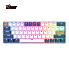 Royal Kludge RK61 Plus TKL клавиатура | 60%, Hot-swap, Blue Switches, US, Белый/Синий цена и информация | Клавиатура с игровой мышью 3GO COMBODRILEW2 USB ES | kaup24.ee