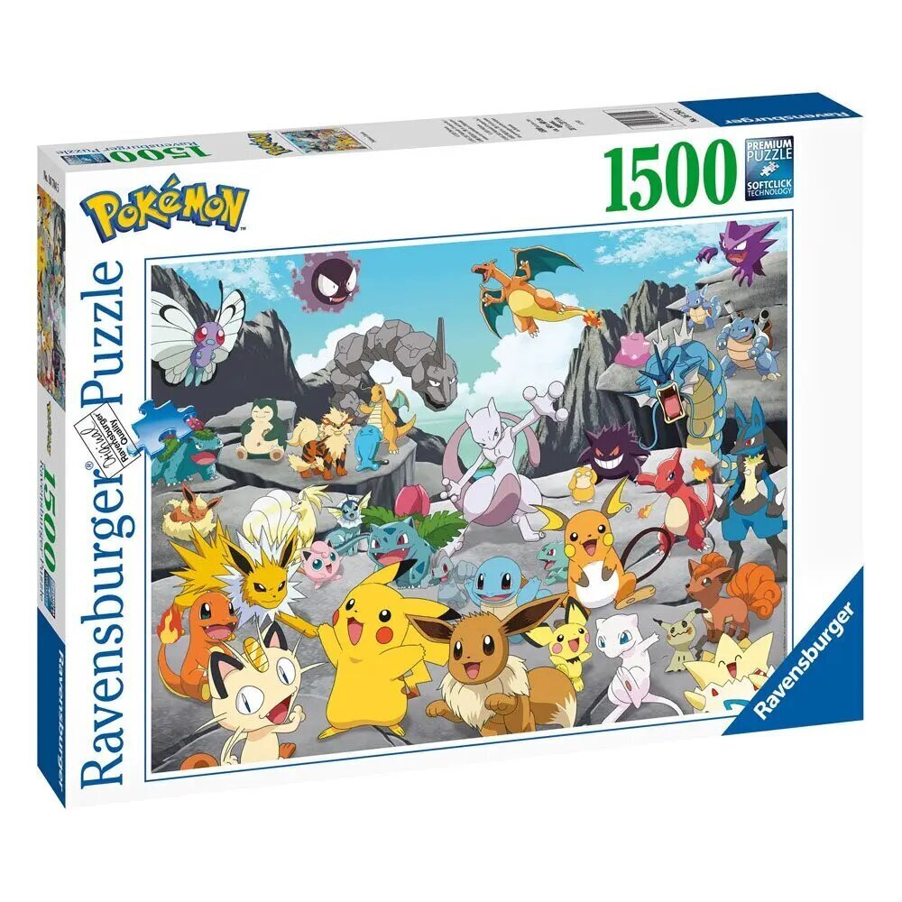 Pokémon Jigsaw pusle Pokémon Klassika (1500 tükki) hind ja info | Pusled | kaup24.ee