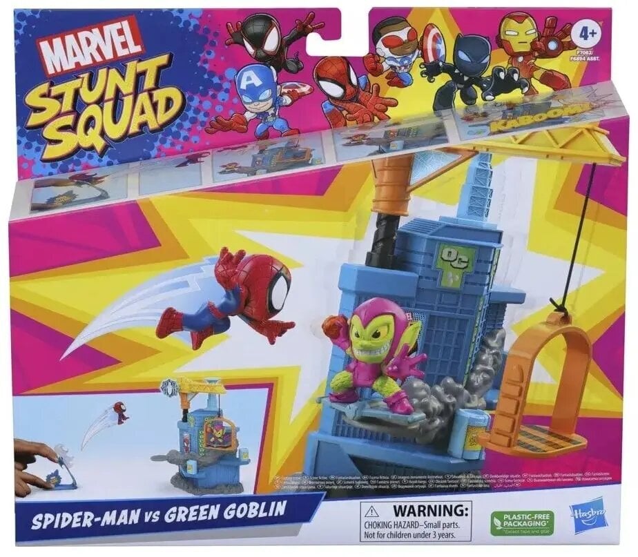 Hasbro Marvel: Stunt Squad - Spider-Man VS Roheline Goblin Mini playset (F7062) цена и информация | Poiste mänguasjad | kaup24.ee