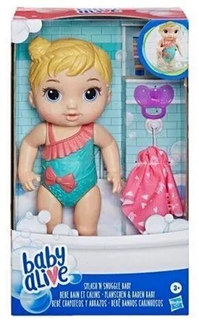 Hasbro Baby Alive: Splash n snuggle Baby (Blond) (E8721) цена и информация | Tüdrukute mänguasjad | kaup24.ee