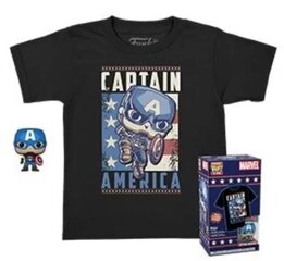 Funko Pocket Pop! Tee (laps): Marvel - Captain America (Special Edition) Bobble-Head vinüülfiguur (4cm) T-särk (M) hind ja info | Fännitooted mänguritele | kaup24.ee
