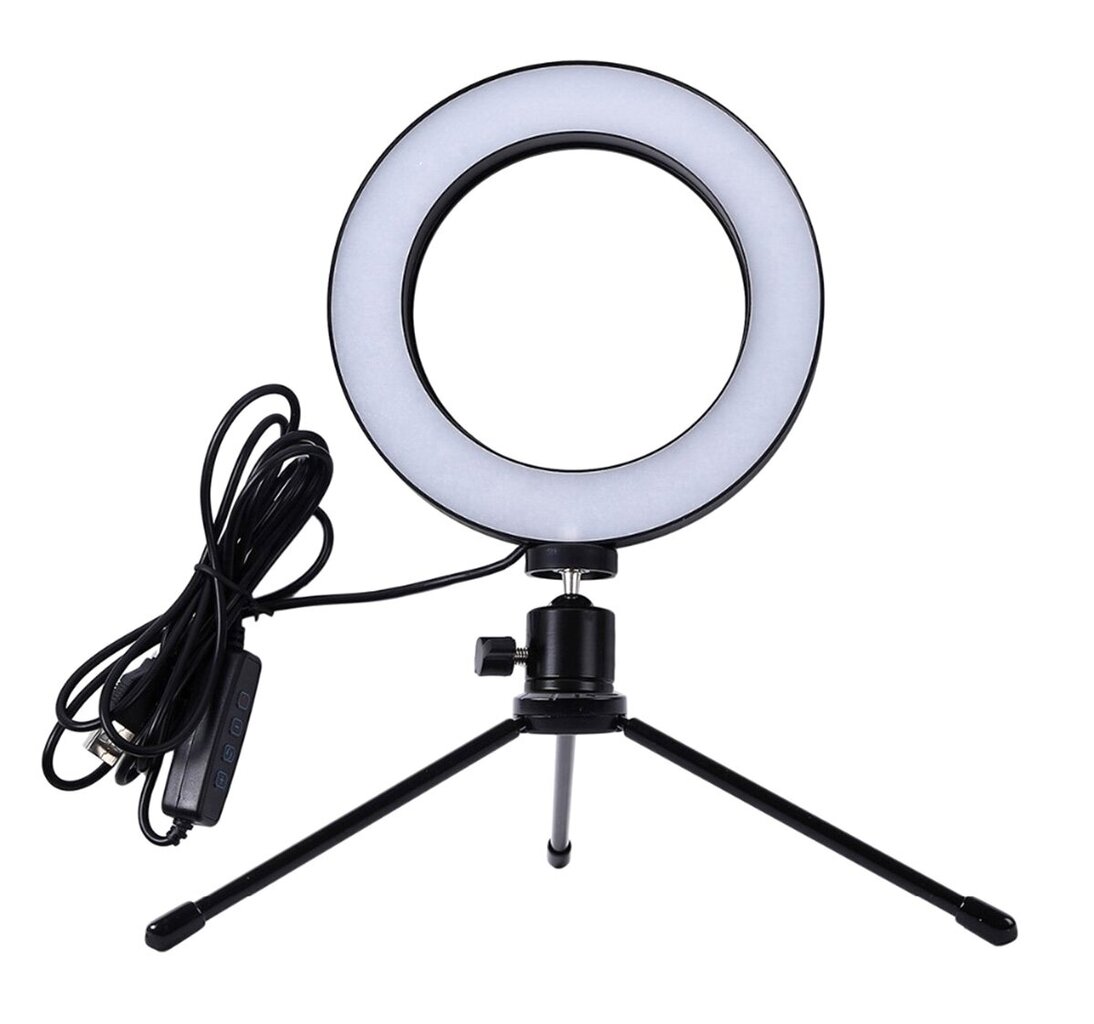 LED selfie lamp + statiiv 16cm hind ja info | Fotovalgustuse seadmed | kaup24.ee