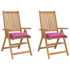 vidaXL tooli istmepadjad 2 tk, roosa, 40 x 40 x 7 cm kangas hind ja info | Toolipadjad ja -katted | kaup24.ee