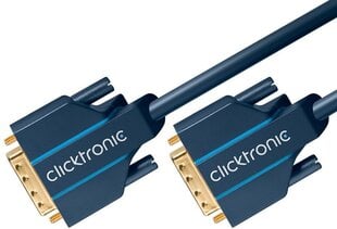 Clicktronic, DVI-D Dual Link, 7.5 м цена и информация | Кабели и провода | kaup24.ee