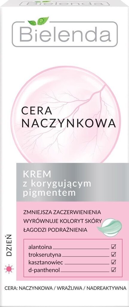 Näokreem kuperoossele nahale Bielenda Couperose Sensitive Skin Cream With Corrective Pigment, 50ml цена и информация | Näokreemid | kaup24.ee