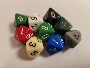 Mängutäringud Chessex d10 Polyhedral Dice, 1 tk цена и информация | Настольные игры, головоломки | kaup24.ee