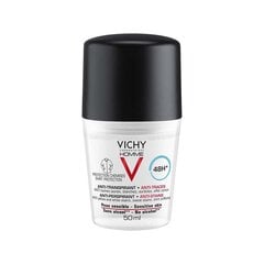 VICHY Homme Kuuli deodorant -antiperspirant, mis reguleerib liigset higistamist 48H tundliku nahakaitse jaoks laikude eest 50 ml hind ja info | Deodorandid | kaup24.ee