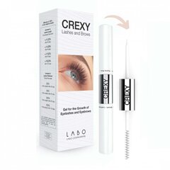 CREXY Lashes And Brows Geel ripsmete kasvu ja kulmude jaoks 8 ml hind ja info | Ripsmetušid, lauvärvid, silmapliiatsid, seerumid | kaup24.ee