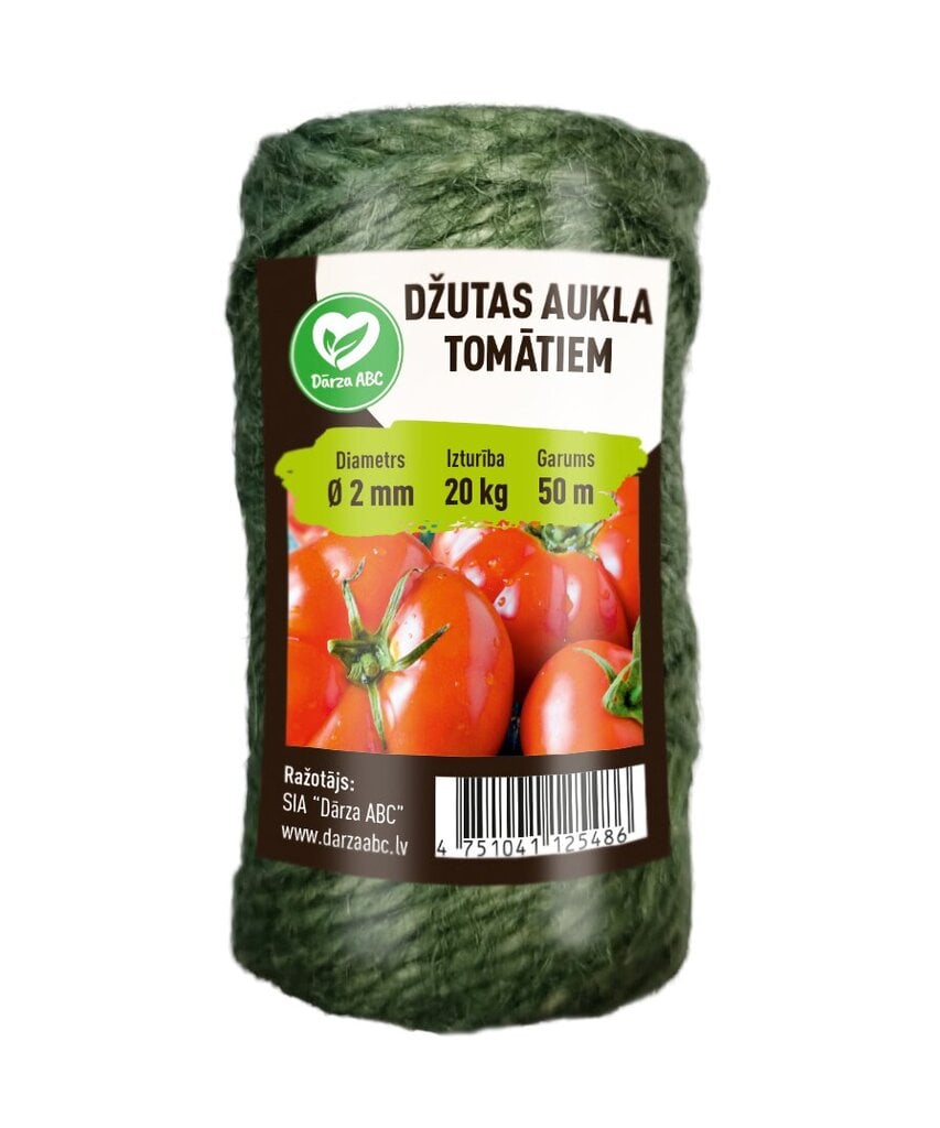 Džuut nöör tomatite jaoks 100g/50m, roheline цена и информация | Aiatööriistad | kaup24.ee