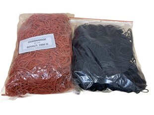 Резинки 80 мм, цвет красный, 1 кг цена и информация | Канцелярские товары | kaup24.ee