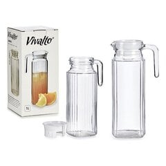 Karahvin Läbipaistev Valge Plastmass Klaas 1 L hind ja info | Klaasid, tassid ja kannud | kaup24.ee
