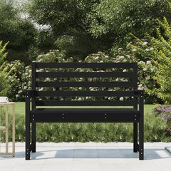 vidaXL aiapink, must, 109 x 48 x 91,5 cm, männipuit hind ja info | Aiapingid | kaup24.ee