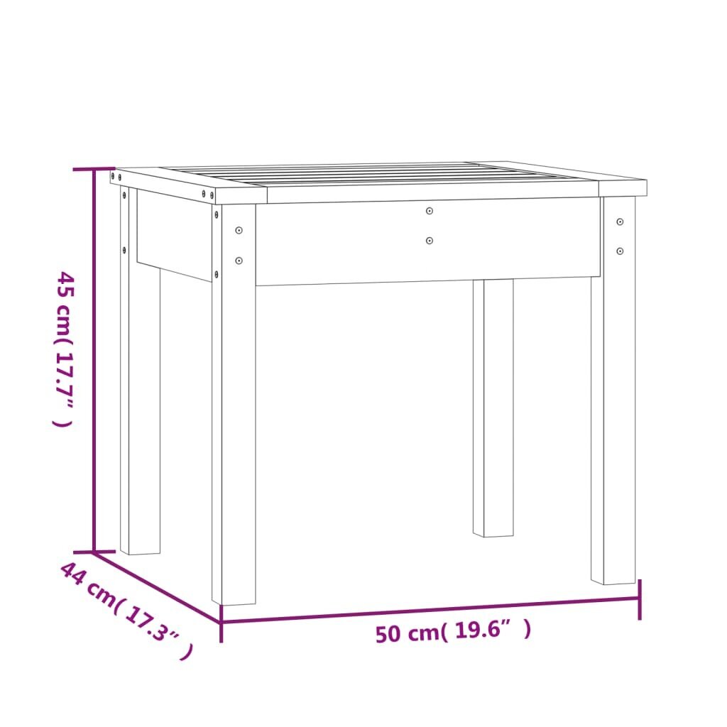 vidaXL aiapink, valge, 50 x 44 x 45 cm, männipuit цена и информация | Aiapingid | kaup24.ee