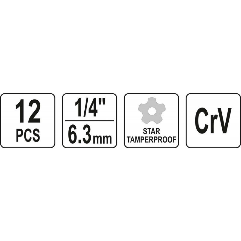 Komplekt kruvikeeraja otsikutega/pad.konditsioneerile 1/4" TORX 5-kant12007 hind ja info | Käsitööriistad | kaup24.ee