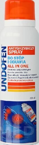 Pihustatav toode jalgadele ja jalatsitele Undofen, 150 ml hind ja info | Deodorandid | kaup24.ee