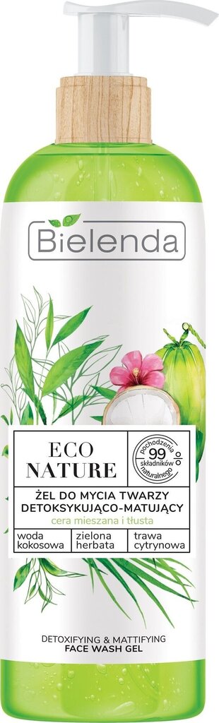 Näopesuvahend Bielenda Eco Nature kookosvesi ja roheline tee ja sidrunhein, 200 g цена и информация | Näopuhastusvahendid | kaup24.ee