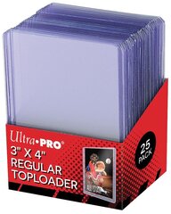 Mängukaardi hoidjad UP Toploader - 3" x 4" Clear Regular, 25 tk цена и информация | Настольные игры, головоломки | kaup24.ee