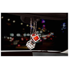 Стильный кулон в форме куба, украшение для автомобиля, красный цвет цена и информация | Lisaseadmed | kaup24.ee