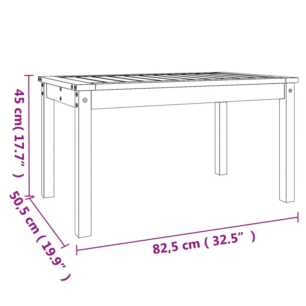 vidaXL aialaud, kuldpruun, 82,5x50,5x45 cm, männipuit hind ja info | Aialauad | kaup24.ee