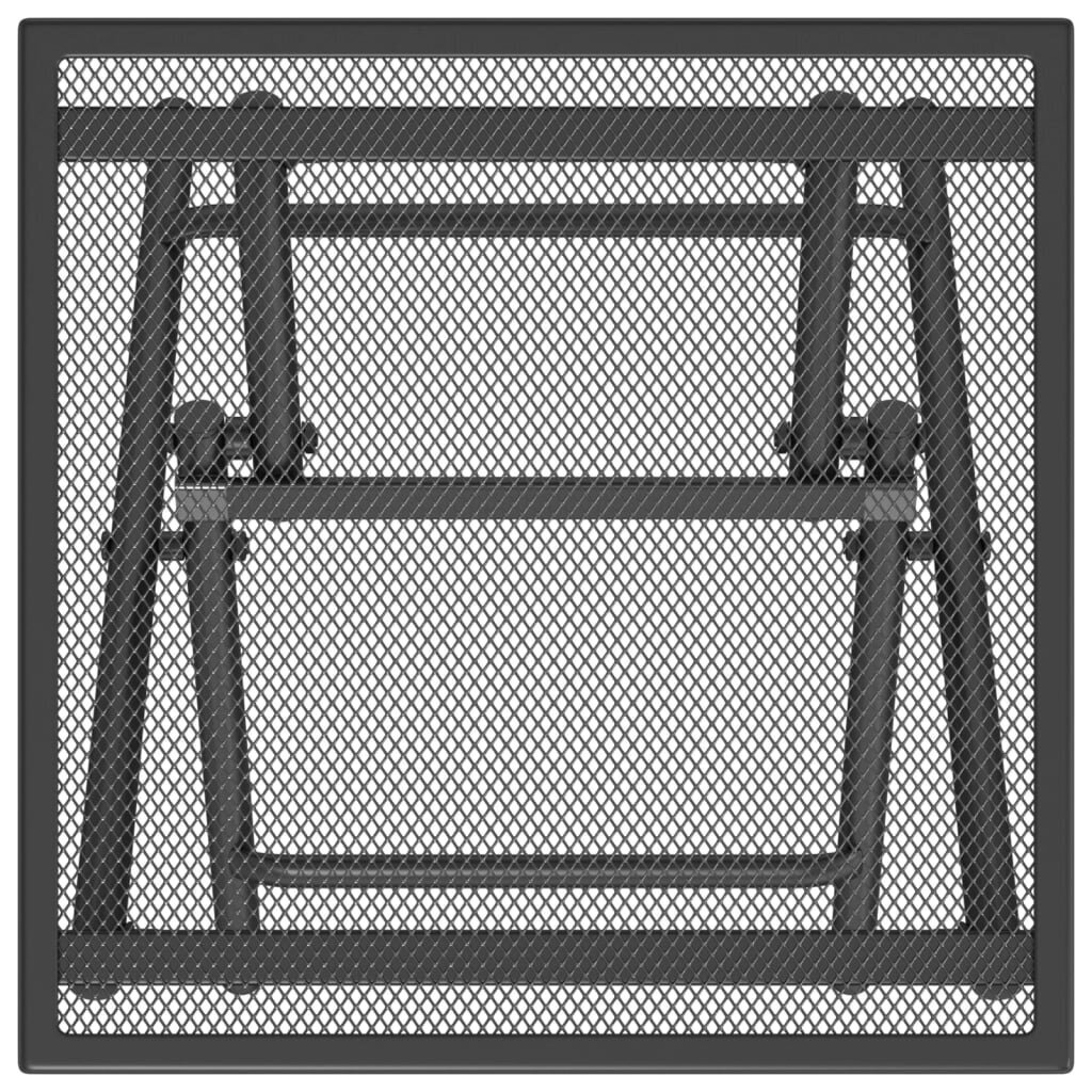 vidaXL kokkupandav aialaud, antratsiithall, 38 x 38 x 38 cm, terasvõrk hind ja info | Aialauad | kaup24.ee