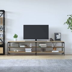 vidaXL telerikapp, Sonoma tamm, 200x30x50 cm, tehispuit ja metall hind ja info | TV alused | kaup24.ee