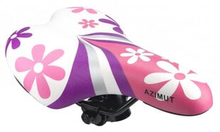 Седло велосипедное детское Azimut, розовый/белый цена и информация | Седла для велосипедов и чехлы на сиденья | kaup24.ee