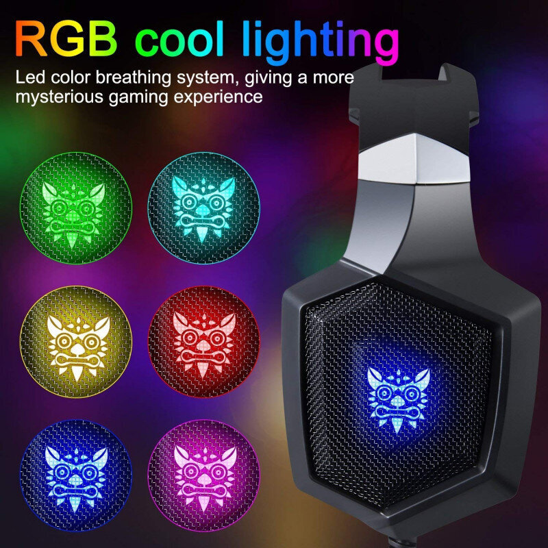 Mängukõrvaklapid Onikuma Gaming K8 RGB, muutuvate värvidega hind ja info | Kõrvaklapid | kaup24.ee