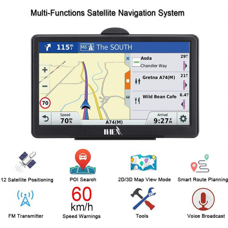 GPS navigatsioon IHEX 7X Plius цена и информация | GPS seadmed | kaup24.ee