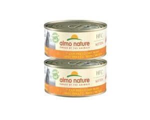 Konserv kassipoegadele Almo Nature HFC Kitten, kanaga, 2x150g hind ja info | Konservid kassidele | kaup24.ee