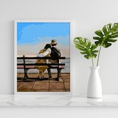 Maalimine numbrite järgi - maalimise komplekt 40x50 cm. "Two on the embankment" цена и информация | Живопись по номерам | kaup24.ee