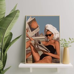 Maalimine numbrite järgi - maalimise komplekt 40x50 cm. "Woman on the Beach" цена и информация | Живопись по номерам | kaup24.ee
