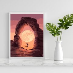 Maalimine numbrite järgi - maalimise komplekt 40x50 cm. "Moon and Mountains" цена и информация | Живопись по номерам | kaup24.ee