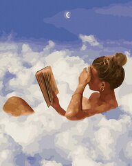 Maalimine numbrite järgi - maalimise komplekt 40x50 cm. "Lady in the clouds" hind ja info | Maalid numbri järgi | kaup24.ee