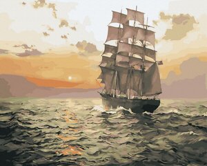 Maalimine numbrite järgi - maalimise komplekt 40x50 cm. "White Sails" цена и информация | Живопись по номерам | kaup24.ee