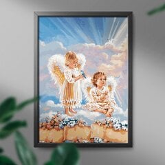 Maalimine numbrite järgi - maalimise komplekt 40x50 cm. "Angels in the Clouds" цена и информация | Живопись по номерам | kaup24.ee